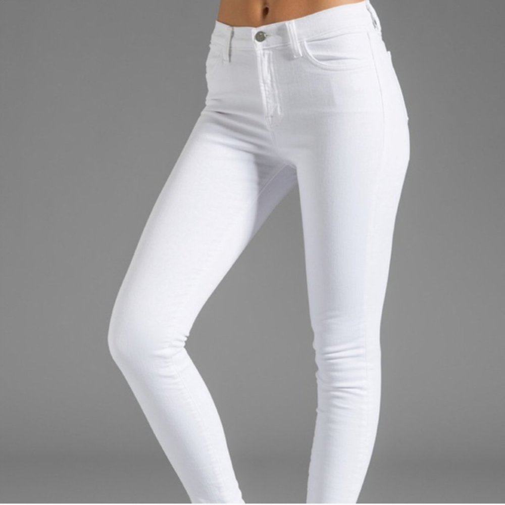 J Brand Maria White High Rise Skinny Jean Size 26